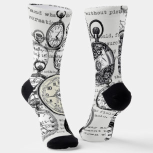 Chaussette Collage Montre de Goût Victorienne Alice au Pays d