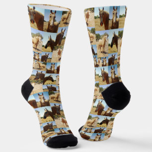 Chaussette Collage photo Palomino Horses, Chaussettes d'équip