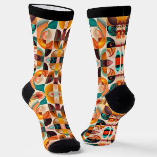 Chaussette Collection Carré Abstraite Retro tendance