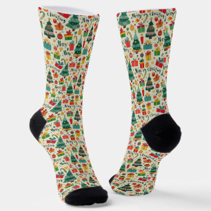 Chaussette Collection de chaussettes de Noël à motif autocoll