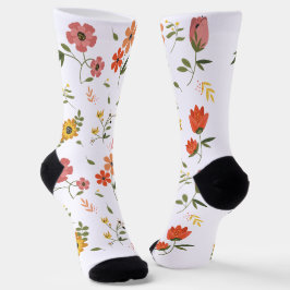 Chaussette collection de fleurs