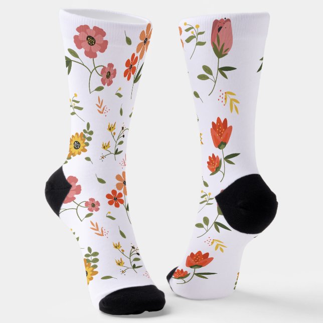 Chaussette collection de fleurs (Angulaire)