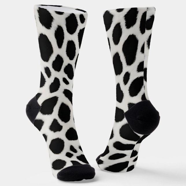Chaussette Collection élégante Leopard blanc tendance de luxe (Angulaire)