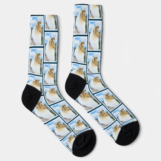Chaussette Collie Peinture Rough Sable Merle Original Chien A (Droite)
