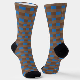Chaussette Combinaison de Brown et Blue Color