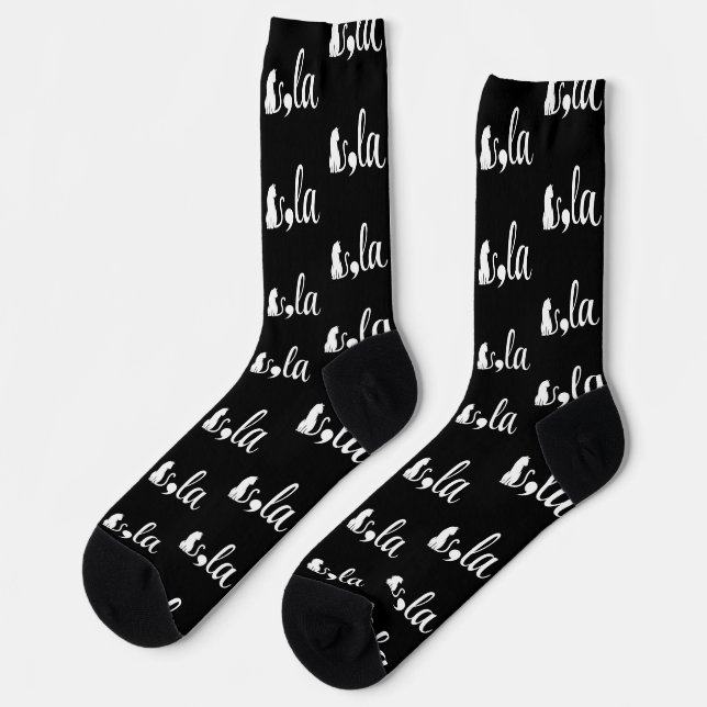 Chaussette Comma La Kamala Harris - maman chat pour Kamala (Gauche)