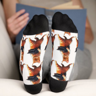 Chaussette Commando Orange Cat