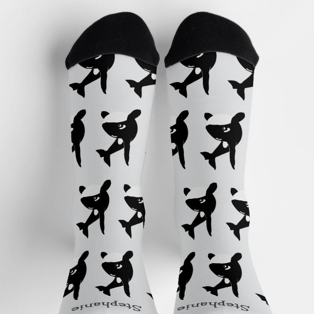 Chaussette Conception de baleine tueuse Chaussettes (Haut)