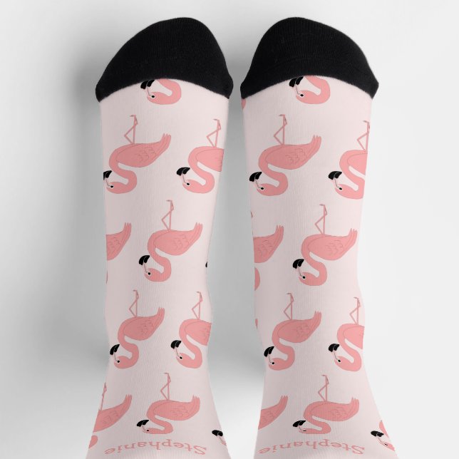 Chaussette Conception de Flamant rose de chaussettes (Haut)