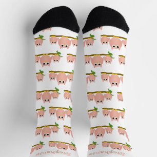 Chaussette Conception de hiboux roses personnalisée