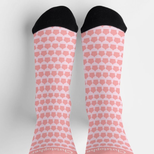 Chaussette Conception de motif marocain rose (Haut)