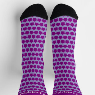 Chaussette Conception de motif marocain violet