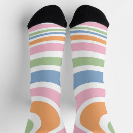 Chaussette Conception de vague rétro