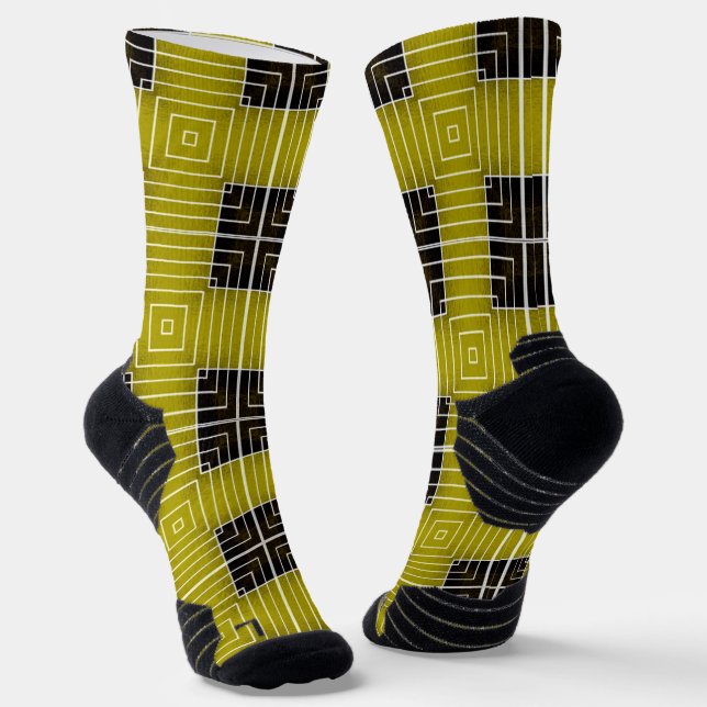 Chaussette Conception géométrique de l'or léger (Angulaire)