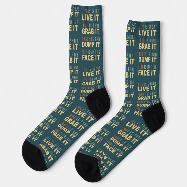 Chaussette Conseils sur la vie motivationnelle (Gauche)