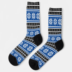Chaussette Cool coutume Flacon de neige nordique motifs chaus