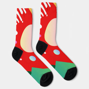 Chaussette Cool moderne mignon géométrique dynamique arrière