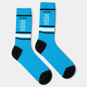 Chaussette Cool Papa Personnalisé Bleu