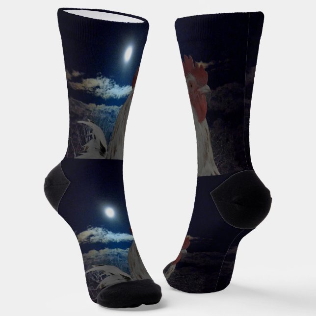 Chaussette Coq Pleine lune, Chaussettes d'équipage (Angulaire)