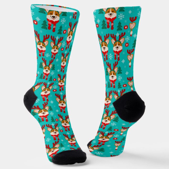 Chaussette Corgi Chien de Noël mignon (Angulaire)