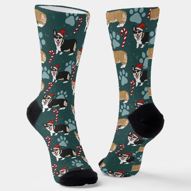 Chaussette Corgi de Noël (Angulaire)