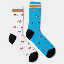 Corgi Life | Chaussettes femmes | Tricolor v1 | Bl