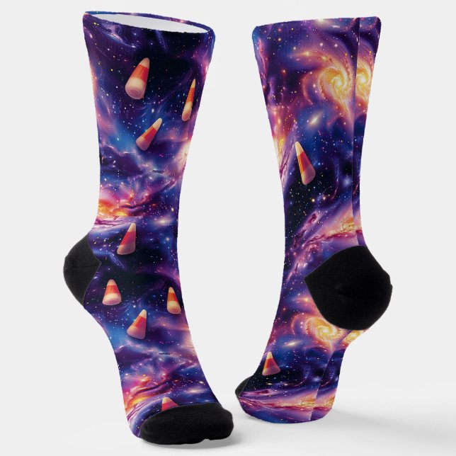 Chaussette Cosmos de maïs - Galaxie sucrée - Bonbons délicieu (Angulaire)