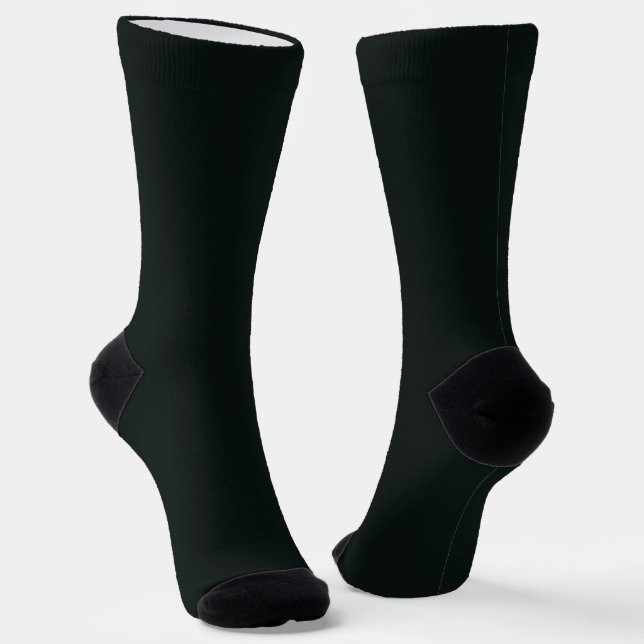 Chaussette Couleur de plaine solide verte profonde (Angulaire)