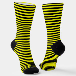 Chaussette Couleur et rayures jaunes