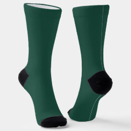 Chaussette Couleur solide verte Brunswick