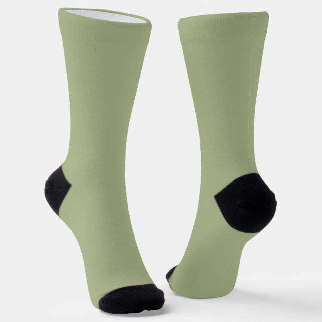 Chaussette Couleur solide verte de couleur de sable (Angulaire)
