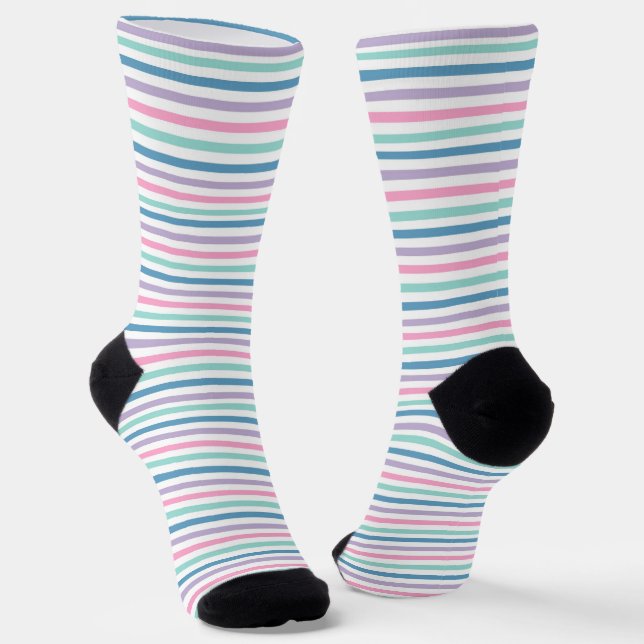 Chaussette Couleurs de sirène arc-en-ciel (Angulaire)