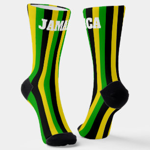 Chaussette Couleurs du drapeau jamaïcain rayées