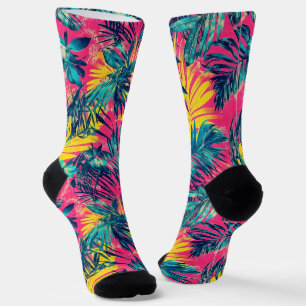 Chaussette Couleurs vives Motif exotique