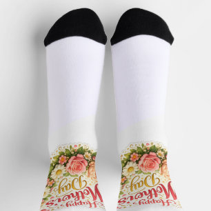 Chaussette Couronne florale élégante et joyeuse pour la fête 