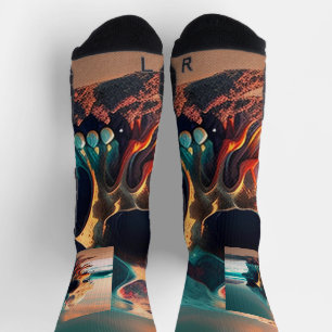 Chaussette Crâne sur la plage