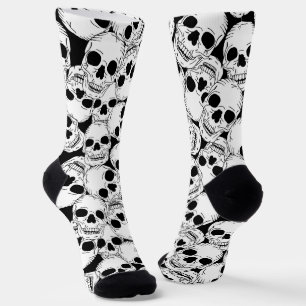 Chaussette Crânes de squelette de Goth Grunge