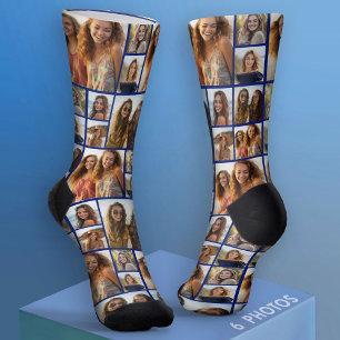 Chaussette Créer un Collage Photo Personnalisé avec 6 Photos 