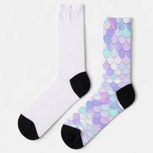 Chaussette Crew Socks calcetines motivo escamas marinas (Gauche)