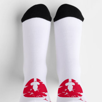 Chaussette Crimson Moon Ninja - Silhouette japonaise