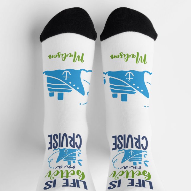 Chaussette Croisière de nom personnalisé (Haut)