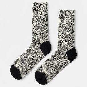 Chaussette Crustacéen en noir et blanc naturel