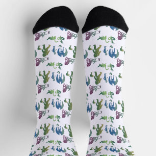 Chaussette Cryptid Reunion Bigfoot, Nessie, Mothman Motif