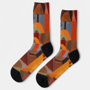 Chaussette Cubisme Abstrait coloré Klee Temple Gardens