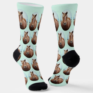 Chaussette Cuire Votre Cheval Photo Mint Vert Ovale Animaux P