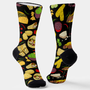 Chaussette Cuisine mexicaine Chef à motifs