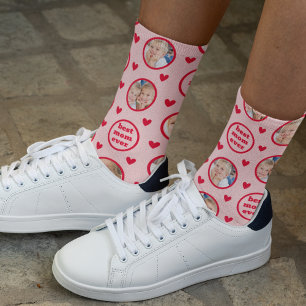Chaussette Custom 3 Photo Fête des mères Chaussettes faciales