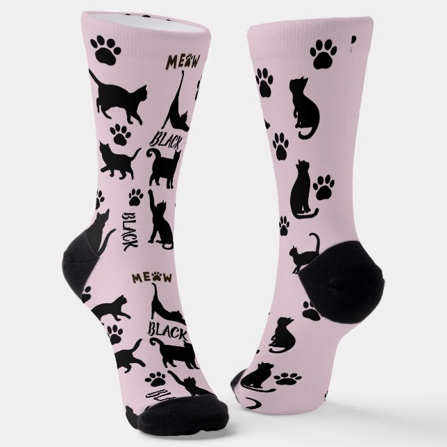 Chaussette Custom Void Cat Socks | Cute Black Cat Mom Gift (Angulaire)