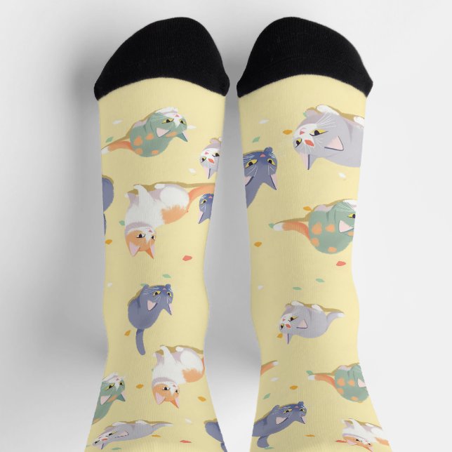 Chaussette Cute Cat Pattern Socks (Haut)