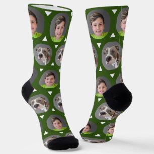 Chaussette Cute Forest Green Pet Photo Enfant Photo 2 Photo